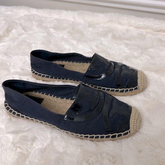 Tory Burch Blue Espadrille Slip-Ons - Picture 3 of 9